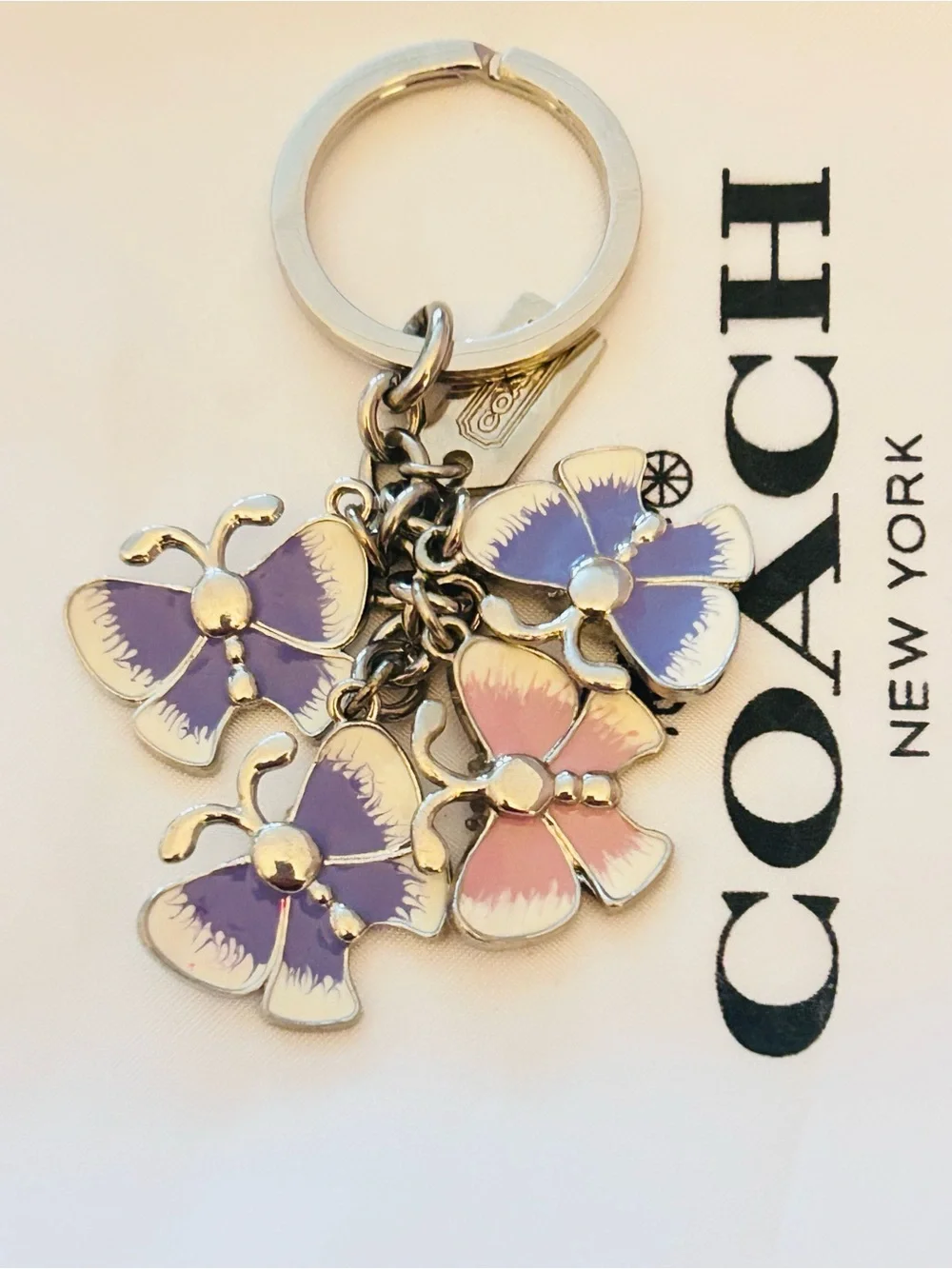 EXTREMELY RARE Coach Y2K Butterfly Charm Keychain/ Bag Charm